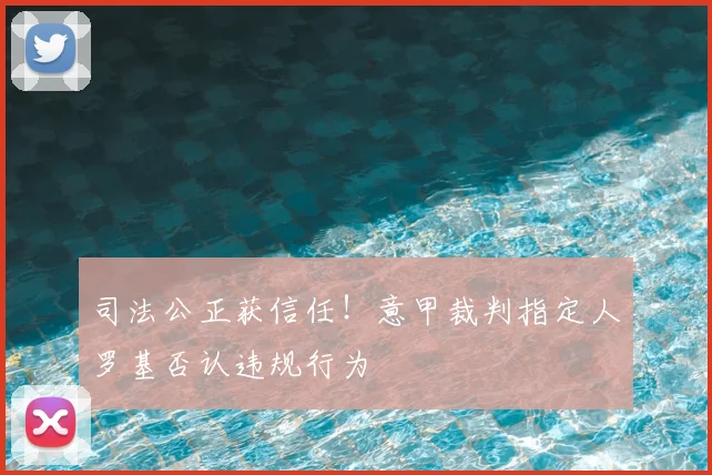 司法公正获信任!意甲裁判指定人罗基否认违规行为